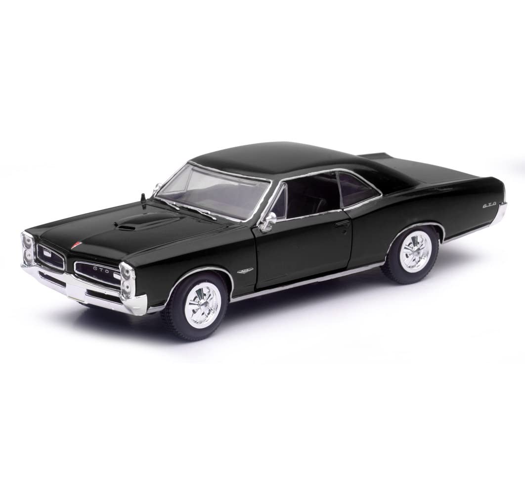 NewRay Toys 1966 Pontiac GTO, Black, 1:25 Scale, Children, Home, Vehicle Toy