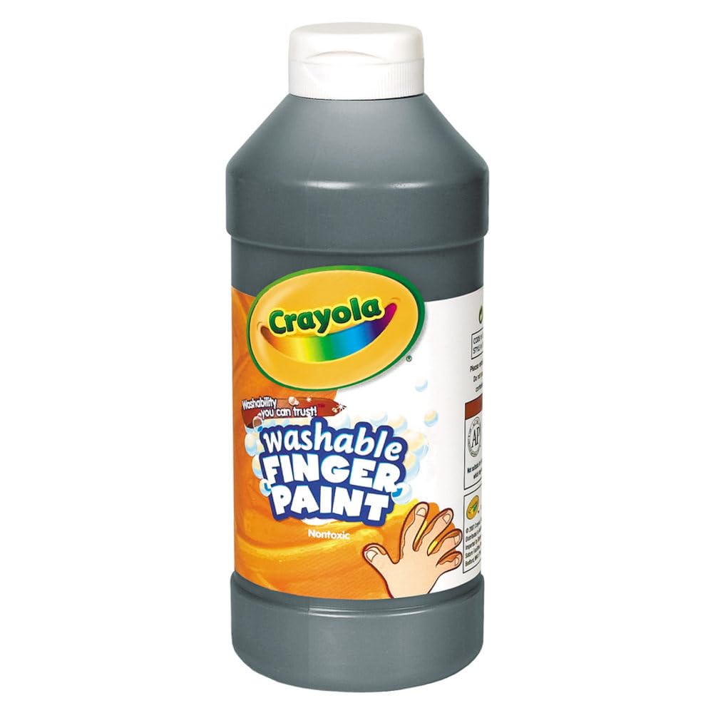 Washable Fingerpaint, Black, 16 Ounces