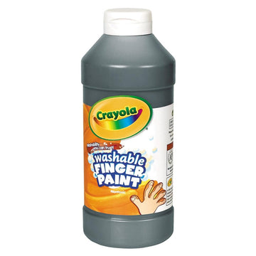 Washable Fingerpaint, Black, 16 Ounces