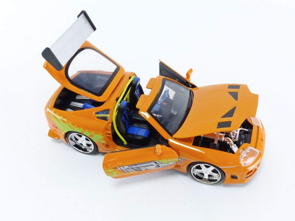 Jada Fast & Furious Brian’s 1995 Toyota Supra Diecast Model - 1:24 Scale Durable Die Cast Car - Includes Brian O' Conner Figure - Perfect