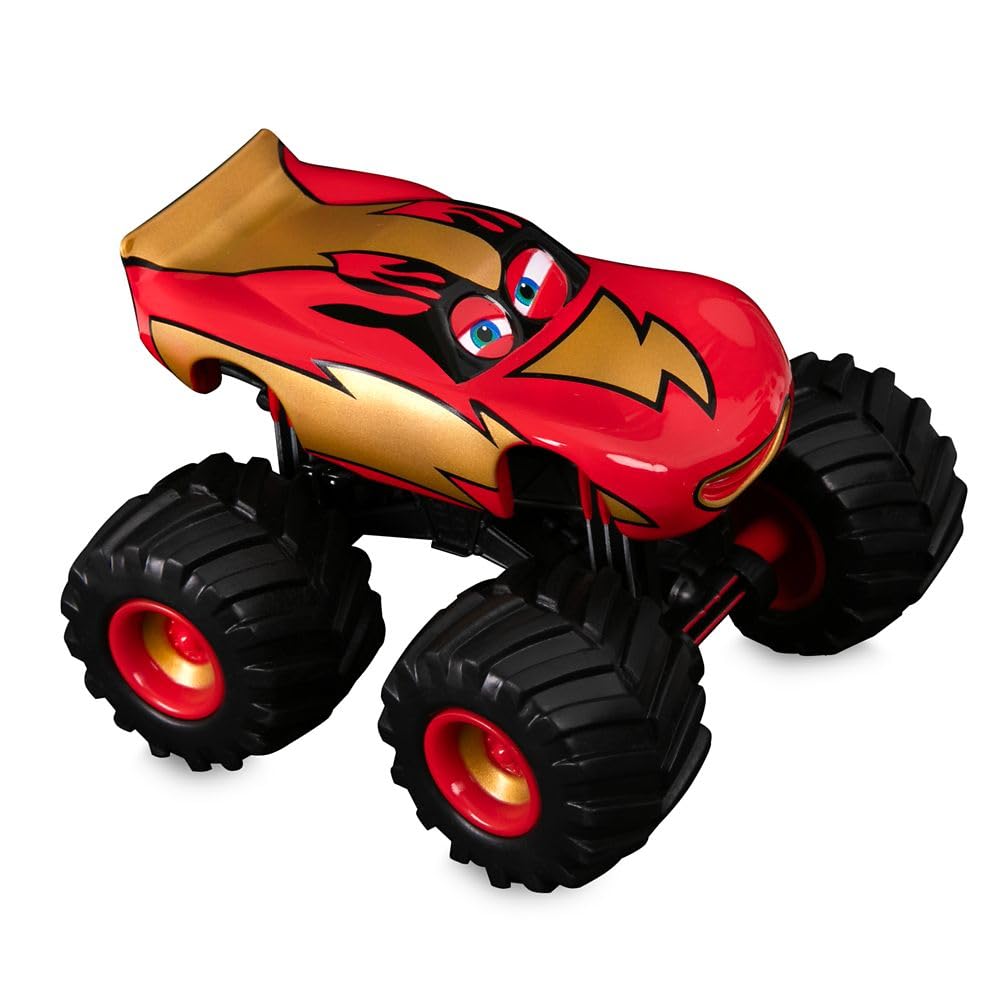 Disney Store Official Monster Trucks Lightning McQueen & Tow Mater Die Cast Set - 1:43 Scale Die Cast Metal Pixar Cars Toys with Free Rolling Wheels