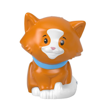 Fisher-Price Replacement Part Little People Family Playset - HBW72 ~ Replacement Orange Tabby Cat Figure ~ Wearing Blue Collar ~ Works Great with