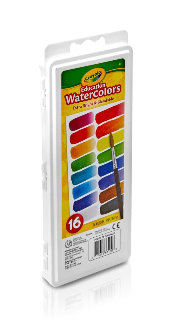 Crayola Watercolor Paint Set for Kids, Washable Paint, School Art Supplies