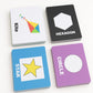 Shapes Flash Cards - Durable, Waterproof & Tear-Resistant Learning Cards for Toddlers & Preschool Kids - Double-Sided