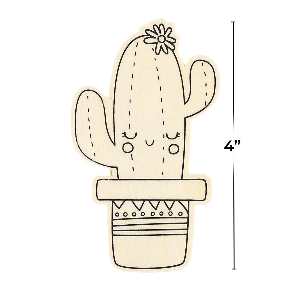 Color Your Own Wood Tropical Shapes (24Pc) - Crafts for Kids and Fun Home Activities VBS 2026