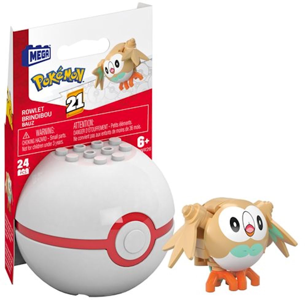 Mega Construx Pokemon Pokeball Collection, Series 21, Set of 6 Different Balls with Character Figures, Ages 6+ FPM00-963M