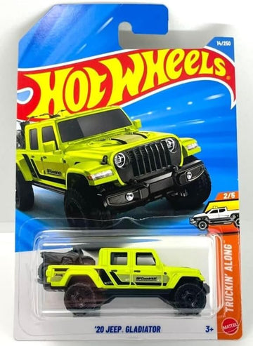 Hot Wheels '20 Jeep Gladiator [Green] Truckin' Along 2/5, 14/250, 1:64 Scale Diecast Toy Vehicle
