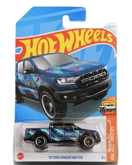 Hot Wheels '19 Ford Ranger Raptor (Blue HKS Livery), 2/10, 43/250