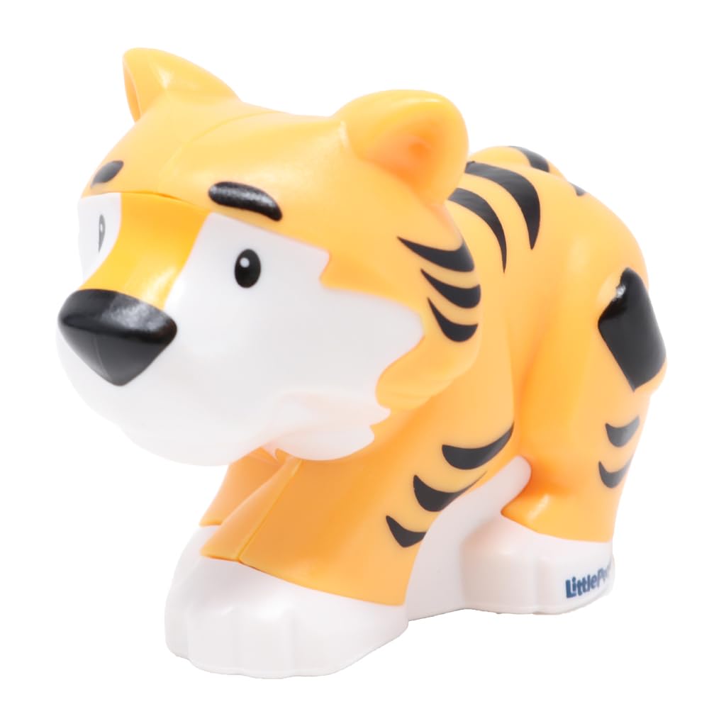 Fisher-Price Replacement Part Little People Noah's Ark Zoo Safari Jungle Animals Playset JLV11 - Replacement Light Orange Tiger Figure