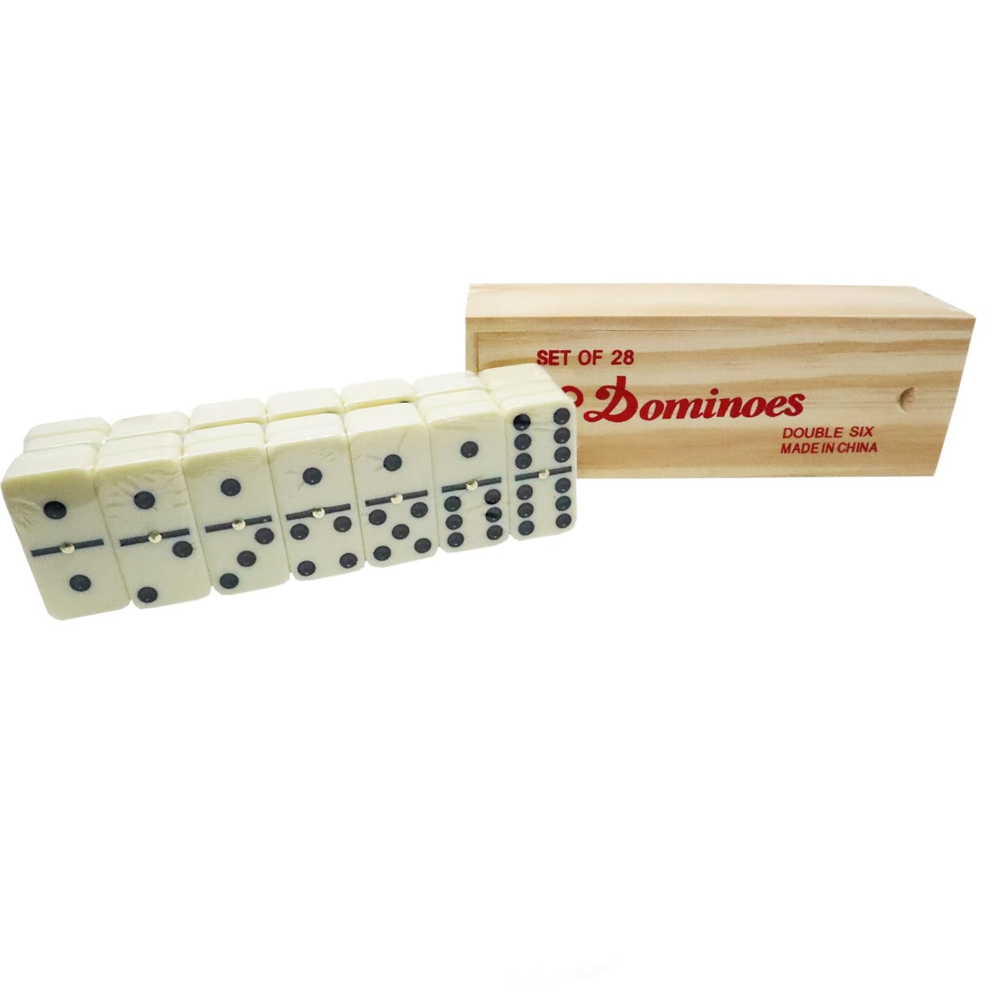 RCP PRODUCTS Dominoes Double 6 Tiles. 28 Pieces Dominoes for Adults