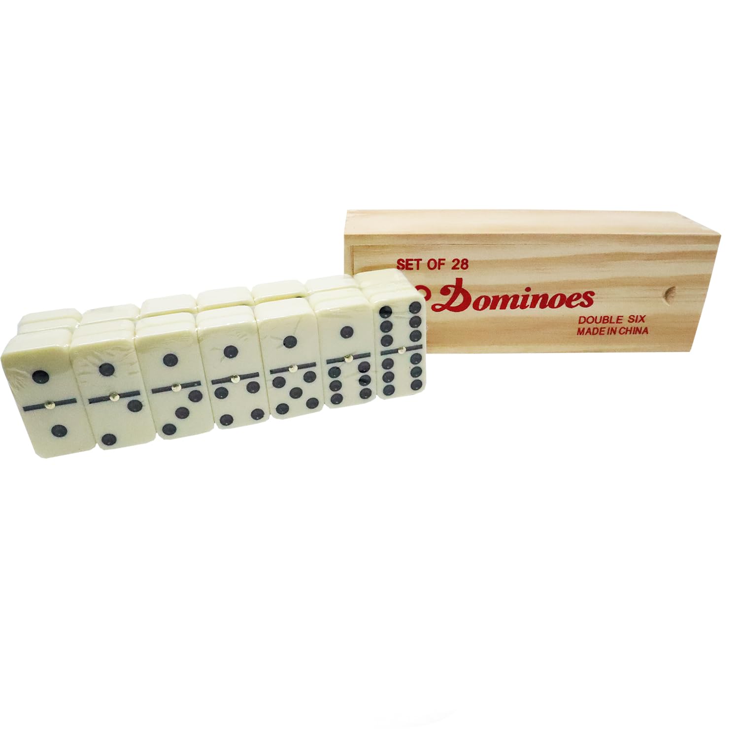 RCP PRODUCTS Dominoes Double 6 Tiles. 28 Pieces Dominoes for Adults