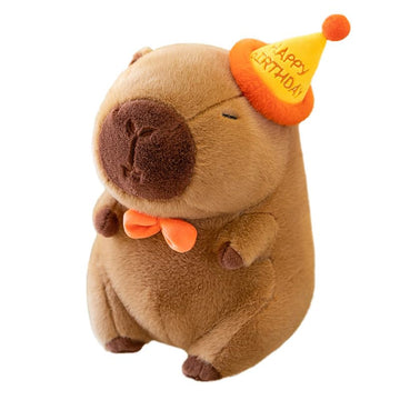 Arkdorz Cute Birthday Capybara Plush,12inch Kawaii Capybara Stuffed Animal Soft Stuffed Toy Birthday Gifts Party Decoration for Kids