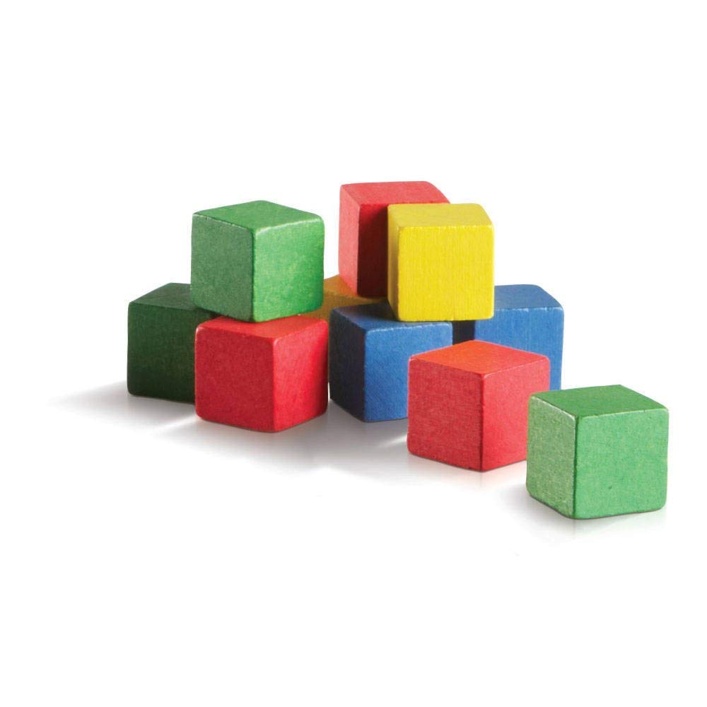 hand2mind Wood Blocks, Counting Cubes for Kids Math, 1 Inch Blocks for Preschool Crafts, Early Math Manipulatives for Preschool, Classroom Supplies