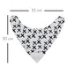 Pickle & Olive Reversible Baby Teething Bibs - Attached Heart Shaped Teether - Monochrome - Set of 2