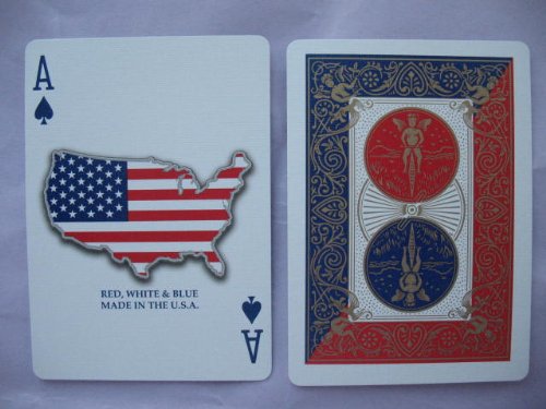 Bicycle Red, White and Blue Series 1 Map USA Design Playing Cards