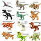 Toysvill Compatible Dinosaurs Mini Figures for Jurassic World Building Blocks Toys (Set of 20 Pieces) with Moving Parts. T Rex, Dragon Sword