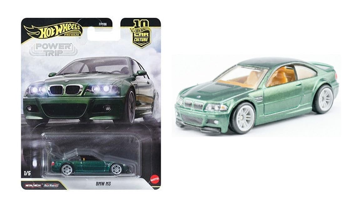 Hot Wheels Premium Car Culture Power Trip Complete Set, 5 Die-Cast Cars, BMW M3, Ford F-150, Mercedes-Benz, Jeep Trackhawk FPY86-961R