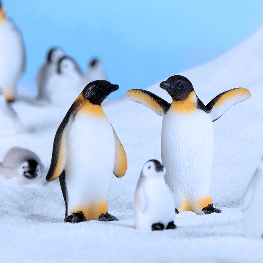 BLAPNK 15 Pcs Realistic Penguin Figurines, Miniature Antarctic Animal Penguin Figures Easter Eggs Cake Toppers Christmas Birthday Gift for Kids