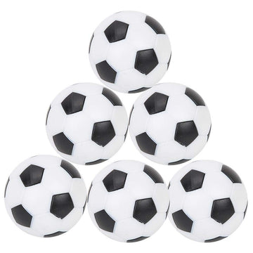 Foosball Balls, Durable Mini Black and White Table Soccer Balls Replacement 6 Pack for Home Office Family Party Recreation