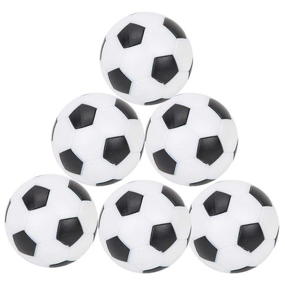 Foosball Balls, Durable Mini Black and White Table Soccer Balls Replacement 6 Pack for Home Office Family Party Recreation