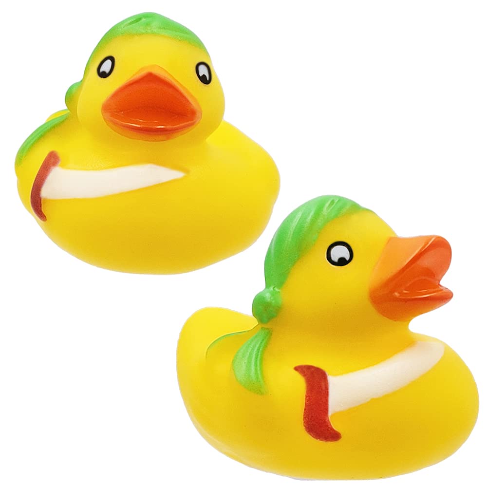 St. Patrick's Pirate Rubber Duck Toy 6-Pack Duckies for Kids, Bath Birthday Projects Gifts Baby Showers Classroom Summer Beach and Pool Activity Party