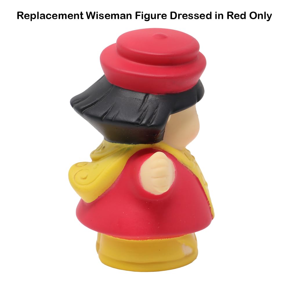 Little People Replacement Part for Fisher-Price Christmas Nativity Playset 77620 - Replacement Wiseman Figure Dressed in Red