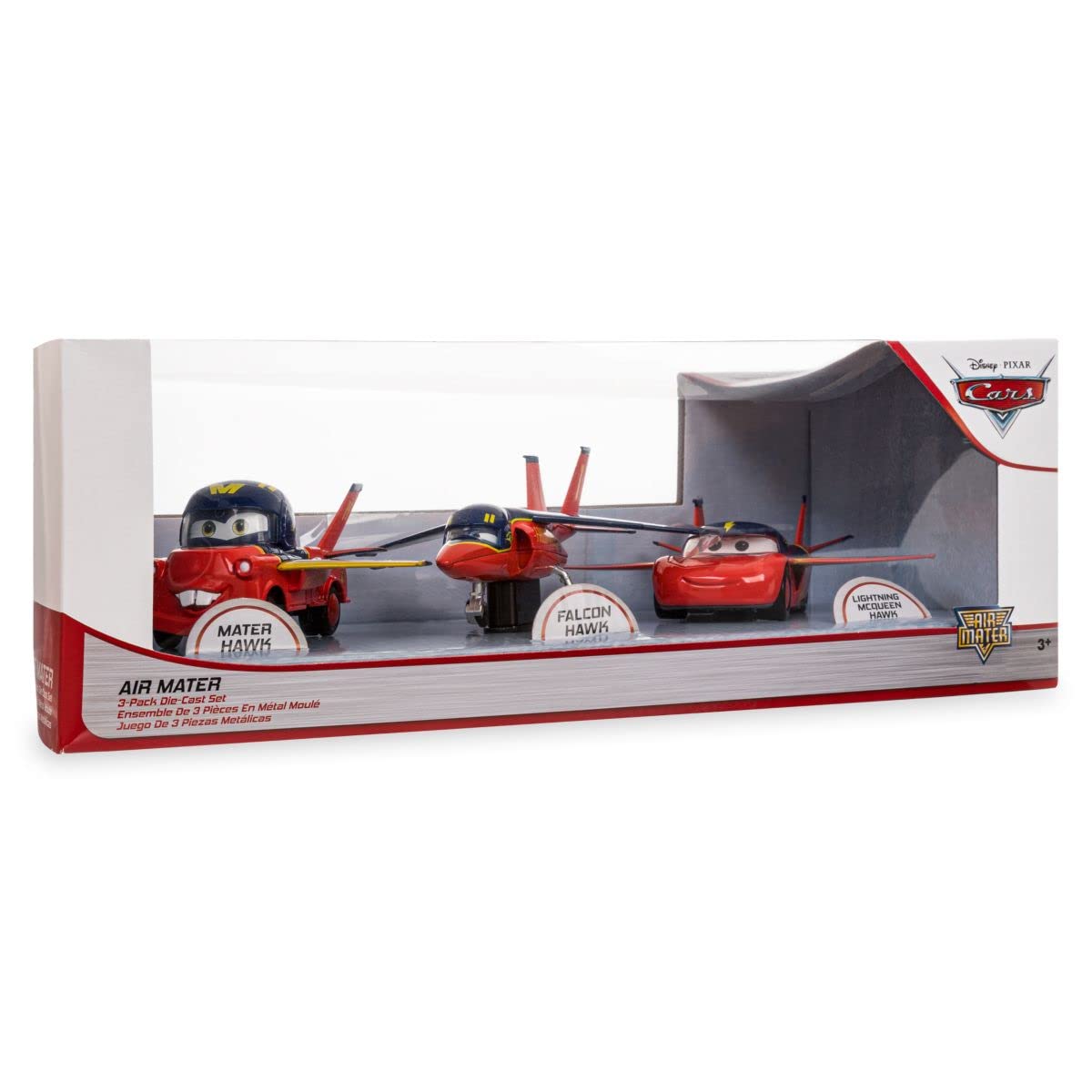 Disney Store Official Air Mater Die Cast Set - Mater Hawk, Falcon Hawk & Lightning McQueen - Pixar Cars Toys with Wings for Imaginative Play - Disney