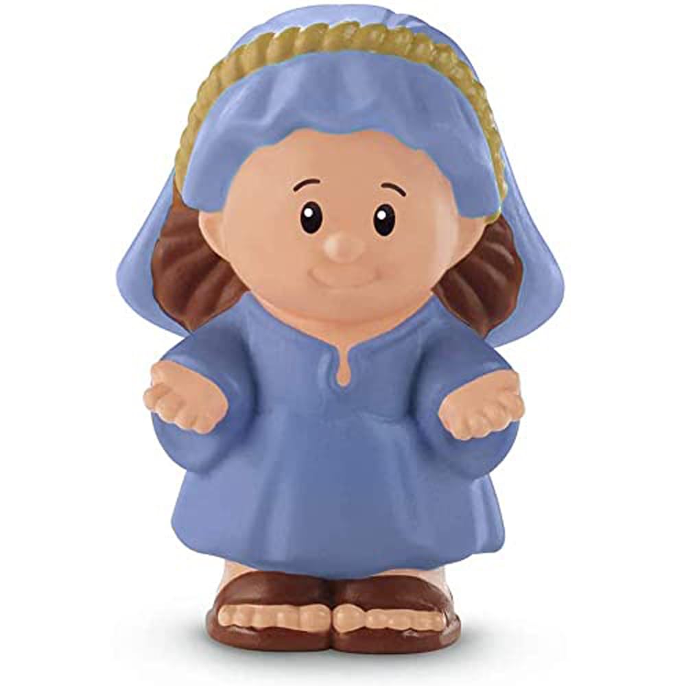 Fisher-Price Replacement Part Little People Nativity Christmas Playset DPX53 - Replacement Mary Figure Dressed in Blue