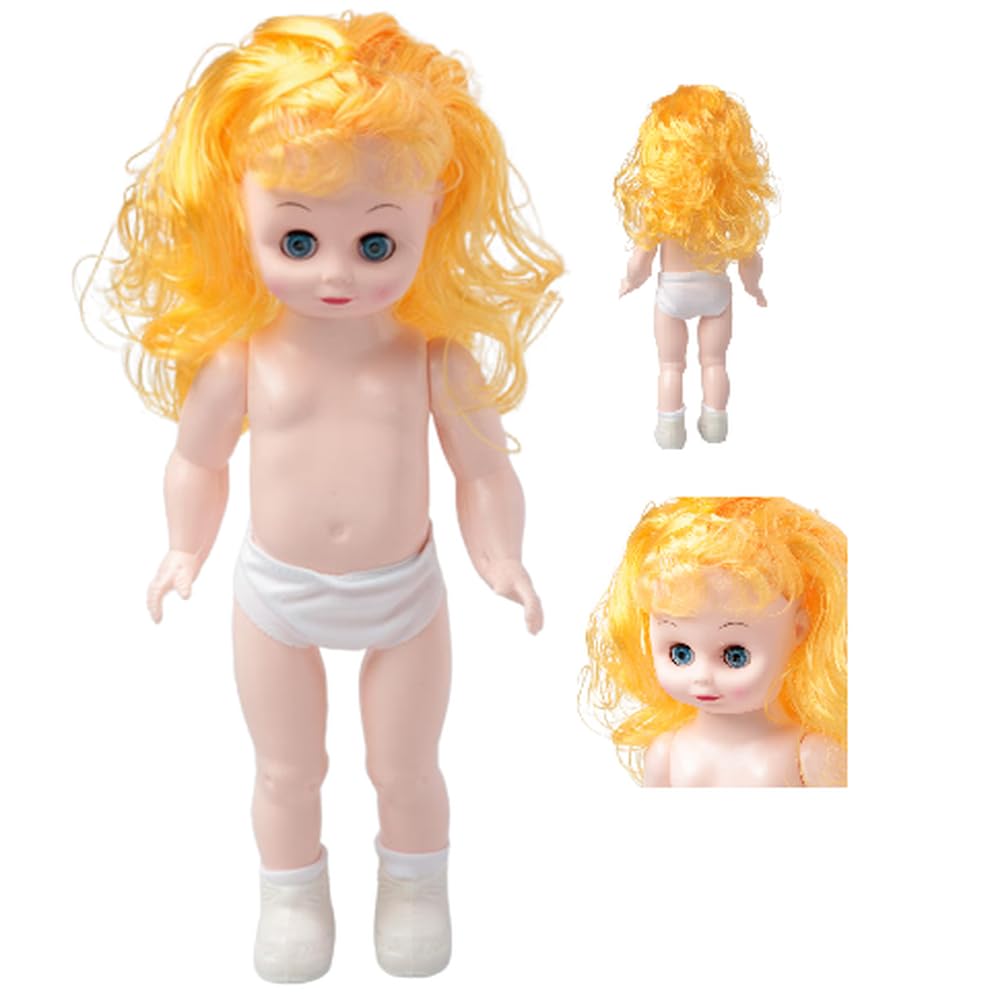 3 Golden Blonde Full?Body Dolls - Plastic Craft Doll Models, 13-1/2"
