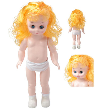 3 Golden Blonde Full?Body Dolls - Plastic Craft Doll Models, 13-1/2"