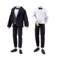 E-TING Wedding Set Beautiful Gown White Bride Dress Clothes with Veil and Groom Business Suit Outfit for Dolls?Doll Not Included?