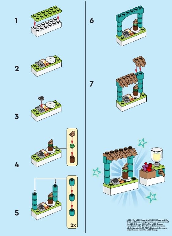 LEGO Friends Accessory Set: Smoothie Booth Beach Mini Set (33 pcs) Ages 6+