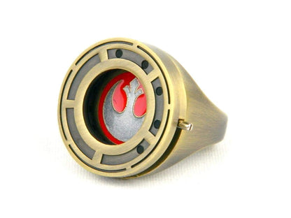STAR WARS Rose Tico’s Resistance Ring With Shutter Prop Replica - Size 7 - The Last Jedi Collectible Accessory And Jewelry - Unique Gift for Halloween