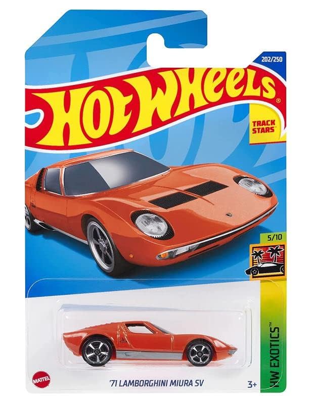 Hot Wheels 2022 Exotics Super Car 5?Pack - McLaren Elva, ‘71 Lamborghini Miura SV, Sian FKP 37, Lotus Elise & Koenigsegg Gemera | Die-Cast Metal 1:64
