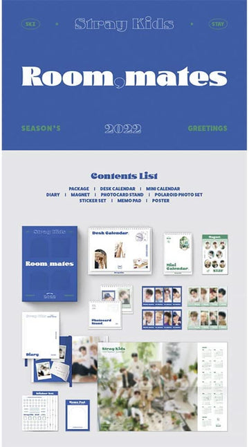 Copan Stray Kids 2022 Season's Greetings - Room,Mates+Culture Korean Gift (Decorative Stickers, Photocards)