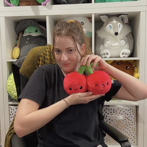 Squishable - Snugglemi Snacker Cherries - Comfort Food Collection - 8 in - Soft Toy Collectible Stuffed Animal - Beans