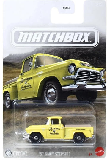 Matchbox '57 GMC Stepside [Yellow] 2/5, 1:64 Scale Diecast Toy Vehicle