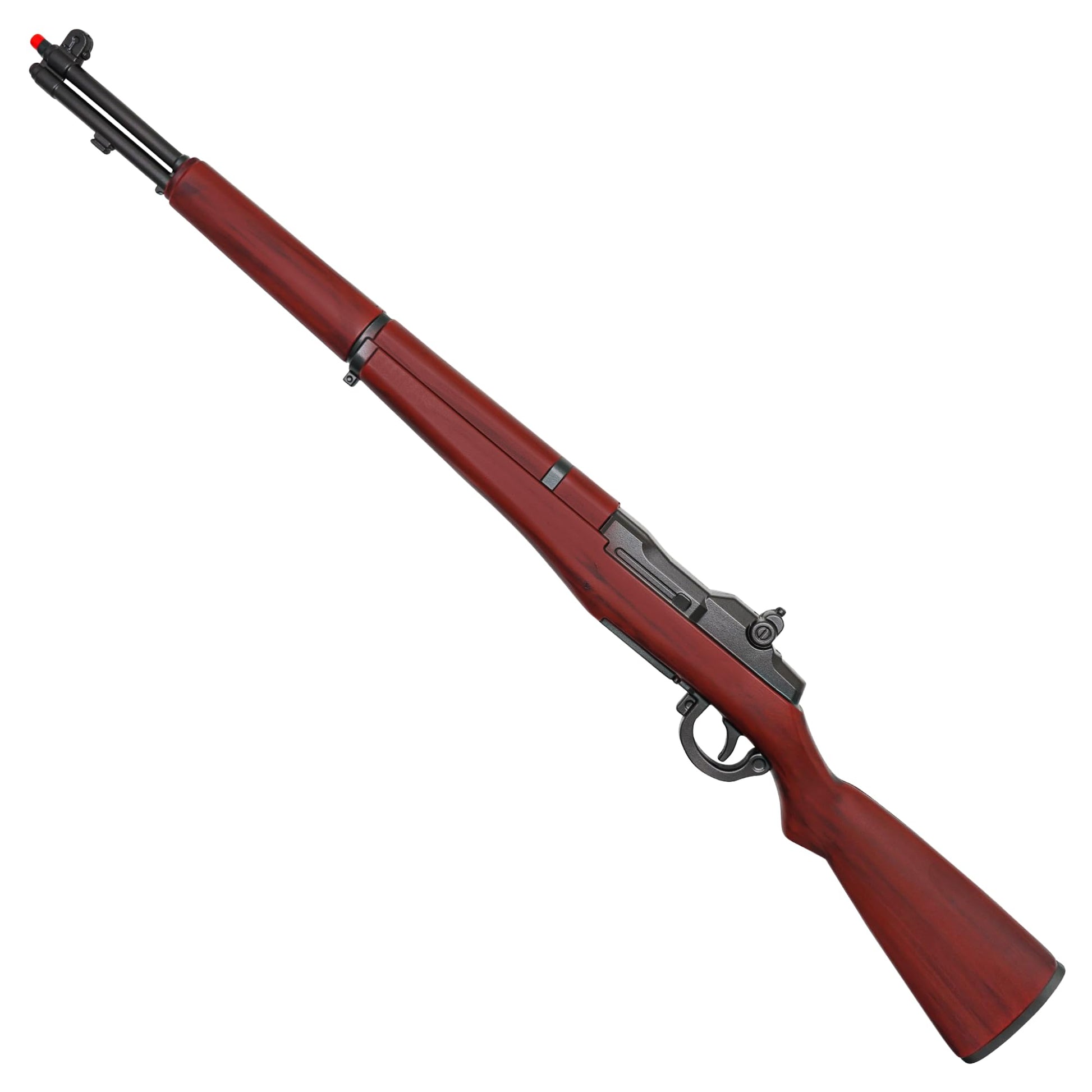 Full Size 43.5" WWII Style Foam M1 Rifle Prop - Wood Texture, Lightweight Non-Functional Military Cosplay Display for Adults