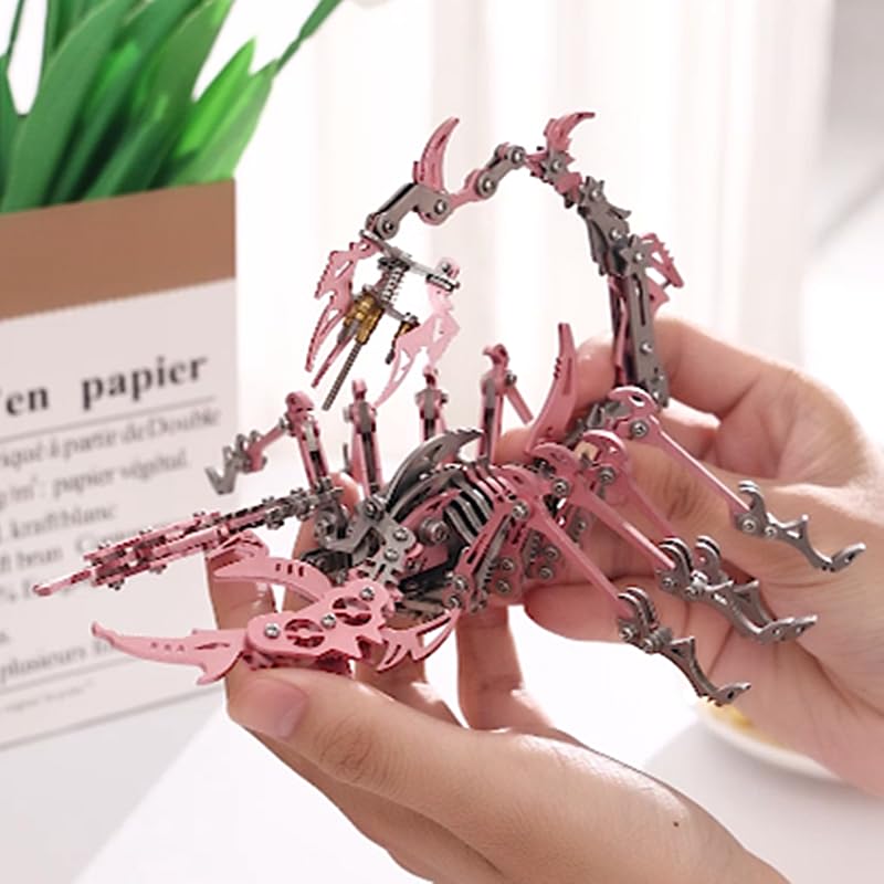 Mokrdomain Scorpio 3D Metal Jigsaw Puzzle, Red, 432 Pieces