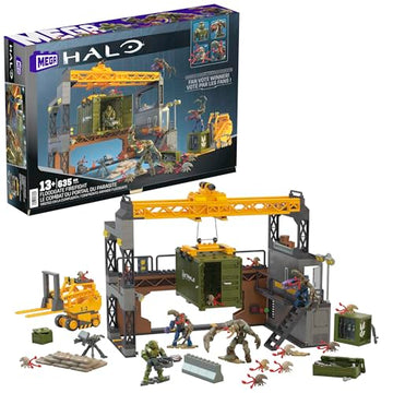 MEGA Halo Infinite Toys Building Set for Kids, Floodgate Firefight with 634 Pieces, 4 Poseable Micro Action Figures and Accessories, Gift Ideas