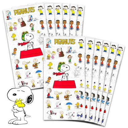 Peanuts Stickers Party Favors for Boys & Girls 12 Pack Bundle