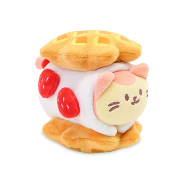 Anirollz Waffle Kittiroll Plush Pillow, Kawaii Kitty Cat in Waffle, 6"