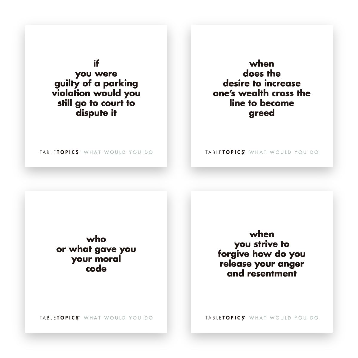 TableTopics What Would You Do Question Card Game - 135 Provocative Conversation Starter Cards for Parties with Adult Friends, Spark Lively Debates