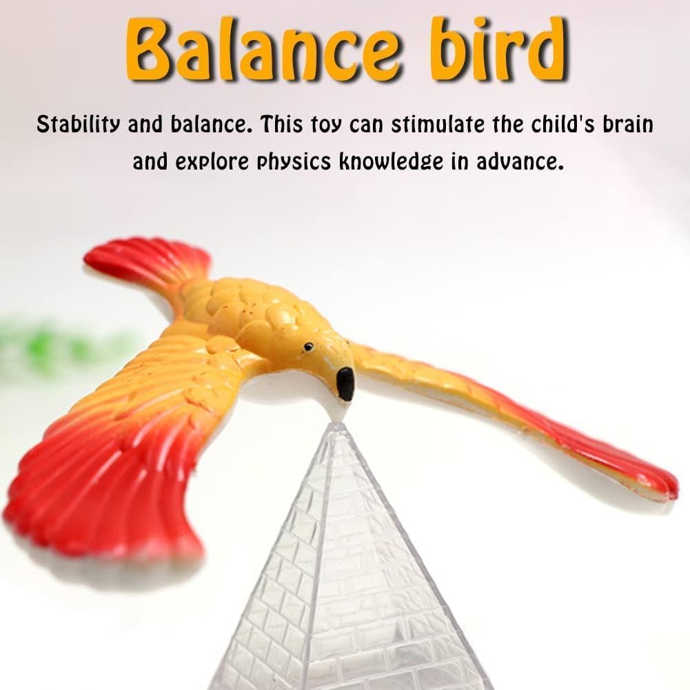 2Pcs Balancing Eagle, Balancing Bird Balance Eagle Wingspan with Pyramid Stands, Balancing Bird for Finger, Balance Eagle Physics and Science
