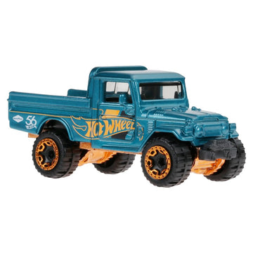 Hot Wheels Collectible Die-Cast Vehicle - Toyota Land Cruiser Sport Utility Car - Teal and Gold - HDH54-2/6