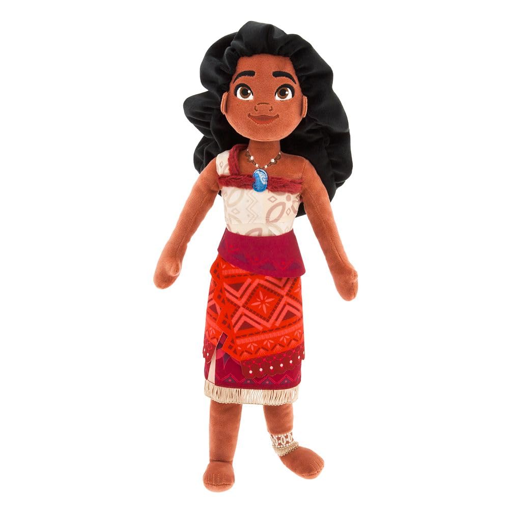 Disney Store Official Moana 2 Doll with Detailed Plush Sculpting with Embroidered Features & Tapa Print Dress - Disney Plush with Metallic Heart of Te