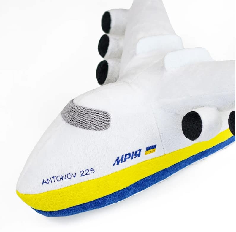 BraveUA 15'' Ukrainian Dream An-225 Mriya Plane Craft Plush Soft Stuffed Toy & Home Decoration Handmade in Ukraine