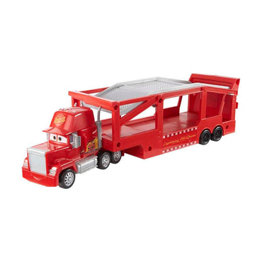 Mattel Disney and Pixar Cars Mack Hauler, 13-inch Toy Transporter Truck with Ramp & Carry Storage for 12 Vehicles, Gift for Kids Ages 4 Years Old & Up