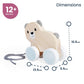 Bigjigs Toys FSC Certified Bear Pull Along Toy - Eco-Friendly Wooden Bear with Felt Ears & Tail and Grey Pull Cord, Quality Pull Along Toys for 1 Year