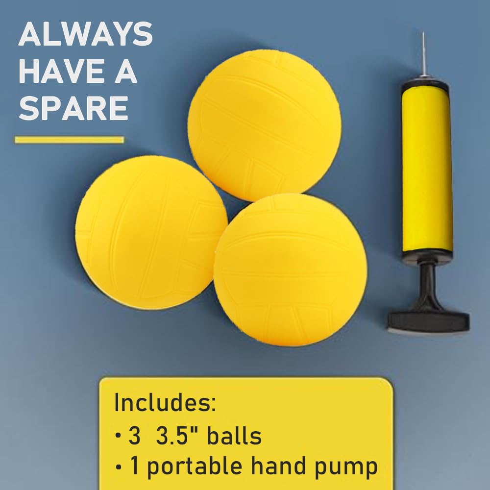 ehsyxslx Spike Standard Game Set Replacement Balls 3.5inch 3-Pack with Pump